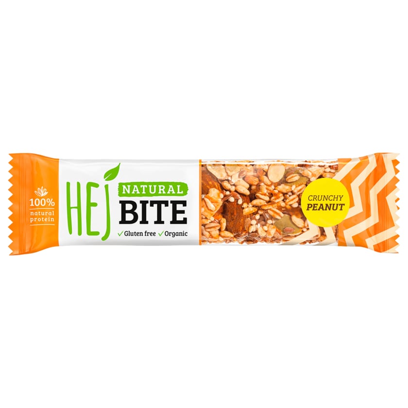 HEJ Natural Bite Bio-Riegel Crunchy Peanut 40g